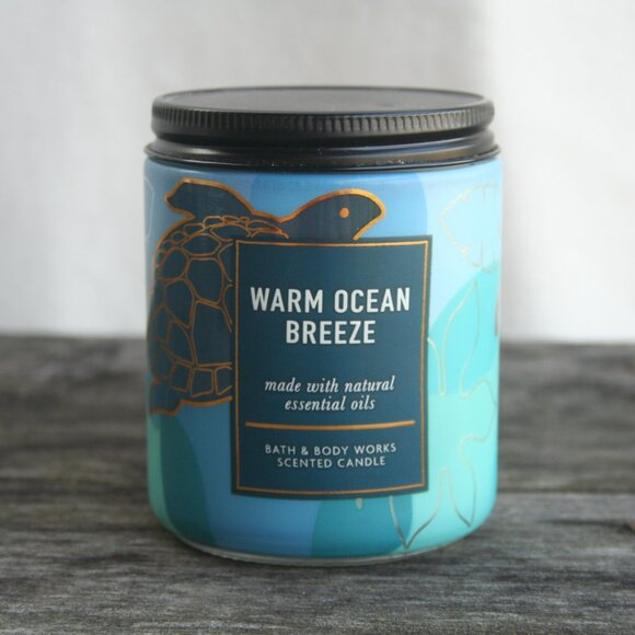 WARM OCEAN BREEZE SCENTED 7 OZ CANDLE NEW BOLD SCENT BATH BODY WORKS SEASIDE - Picture 7 of 12